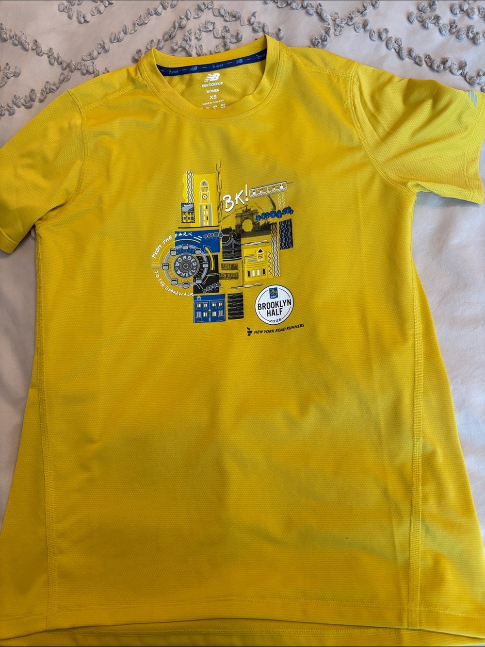 New Balance Bright Yellow Brooklyn Half Graphic Tee